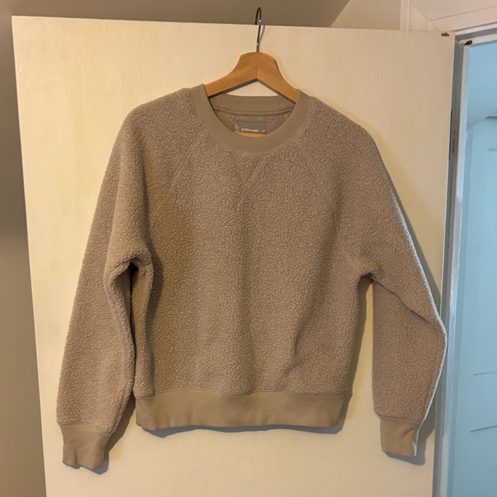 Everlane Beige Fleece Sweatshirt